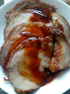 A picture of Char Siu Pork And Simmered Eggs.