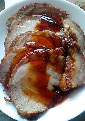 A picture of Char Siu Pork And Simmered Eggs.