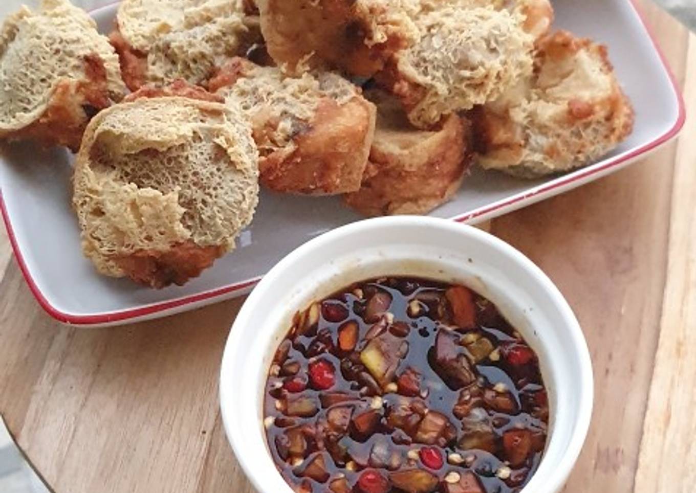 Tahu walik crispy sambal colo colo