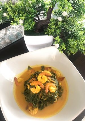 Foto resep Gulai Udang Daun Singkong