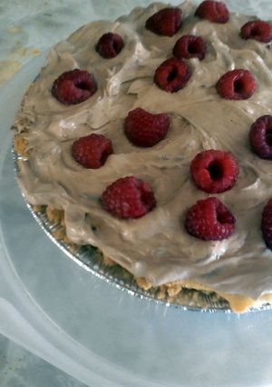 A picture of chocolate indulgence cheese cake.
