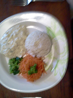 A picture of Chicken breast with white sauce..