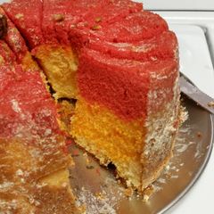 A picture of Multicolored Angel Cake.