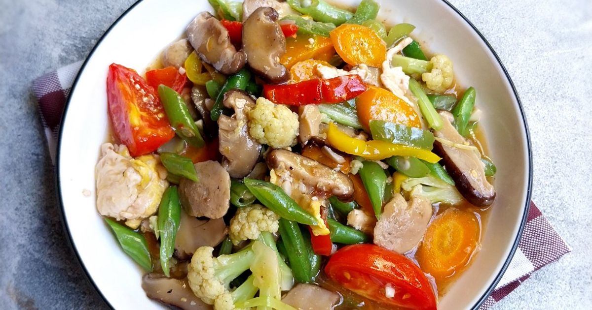 Capcay Sayur Jamur Shitake