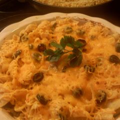 A picture of sunshine's crunchy enchiladas dish.