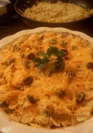 A picture of sunshine's crunchy enchiladas dish.