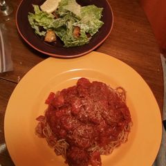 A picture of Turkey Meatballs in a Yummy Pasta Sauce.