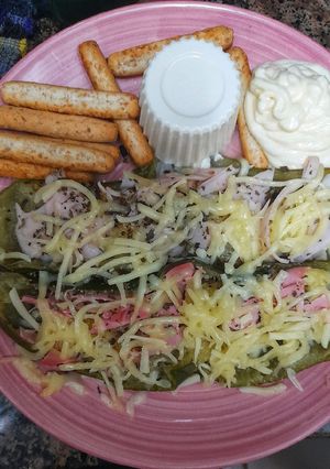 Una foto de Cena vegetal muy rica