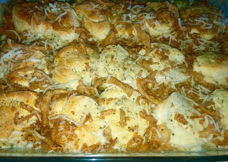 EASY chicken & biscuits casserole