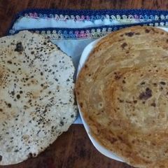 A picture of Red chilli Lachha paratha.