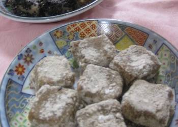 Easy Fast Cooking Okara Mochi with Roasted Barley or Kinako Flour Delicious Steady