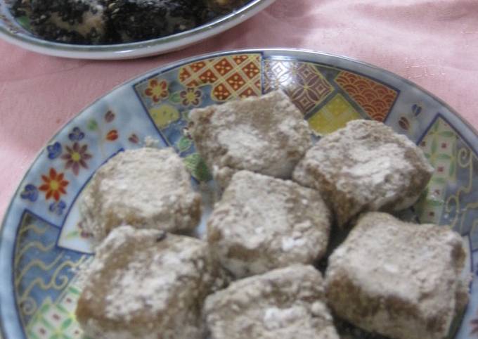 Okara Mochi with Roasted Barley or Kinako Flour