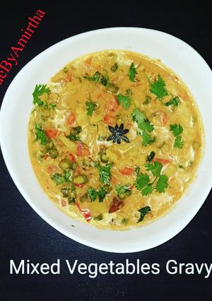 A picture of Mixed Vegetables Gravy.