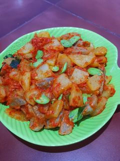 Foto resep Telur Kentang Bakso Bumbu Balado