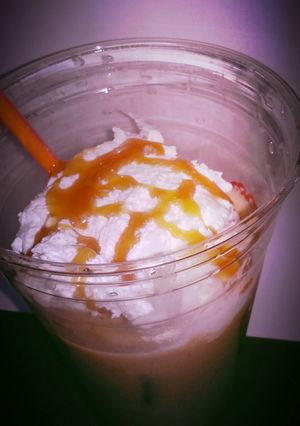 A picture of Caramel hazelnut ice coffee.