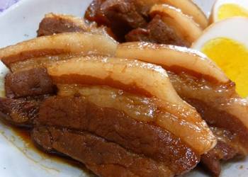 Easiest Way to Cook Tasty Pork Belly Cubes Cooked with Canned Pineapple