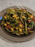Bean, kale and chorizo stirfry