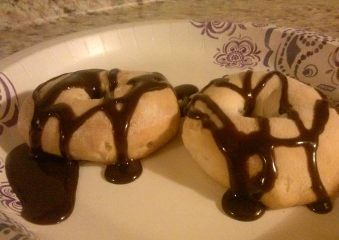 Semi Donuts with chocolate gravy!!
