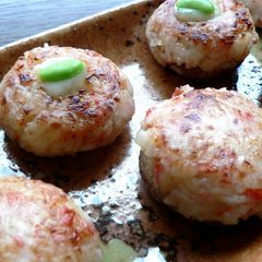Shiitake Mushrooms Stuffed with Crabsticks A picture of Shiitake Mushrooms Stuffed with Crabsticks.