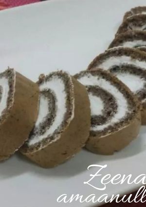 A picture of Stovetop Whole Wheat Chocolate Swiss Rolls.