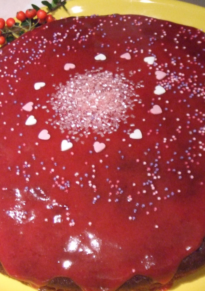 Una foto de Gâteau chocolat aux framboise. Pastel de chocolate a las frambuesas