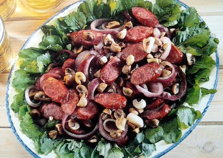 Step-by-Step Guide to Make Quick Warm Sausage-onion Salad