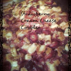 A picture of Strawberry Cream Cheese Cobbler.