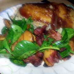 Warm Pear and Bacon Salad A picture of Warm Pear and Bacon Salad.