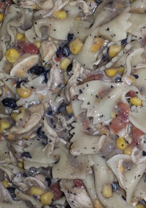 A picture of Santa fe chicken noodles.