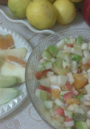 صورة لوصفة سلطة فاكهة لذيذة جداااا♥