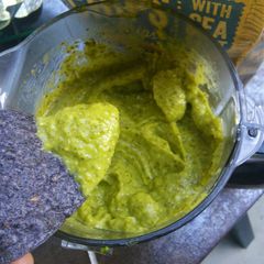 A picture of Roasted tomatillo salsa.