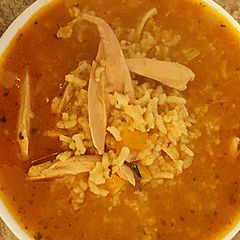 A picture of Rons Chicken Curry W Rice!.