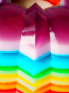A picture of Spiked Rainbow Jello Mold.