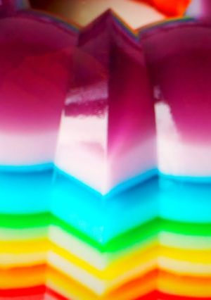 A picture of Spiked Rainbow Jello Mold.