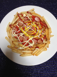 Una foto de Salchipapas!!