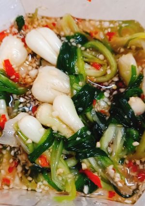 Hình của món Kiệu cuộn.