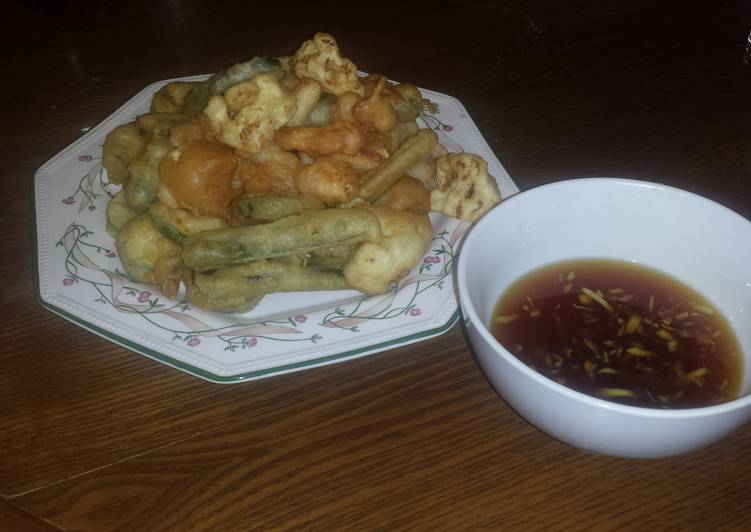 Recipe of Favorite Tempura and Ginger Soy Sauce