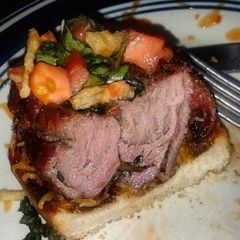 A picture of Sweet n Spicy Basil Tomato Filet Mignon.