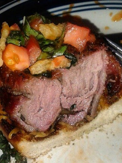 A picture of Sweet n Spicy Basil Tomato Filet Mignon.