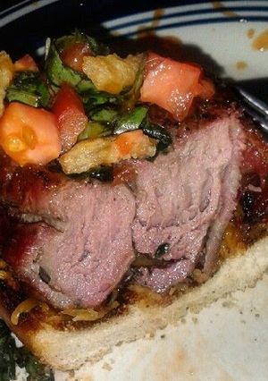 A picture of Sweet n Spicy Basil Tomato Filet Mignon.