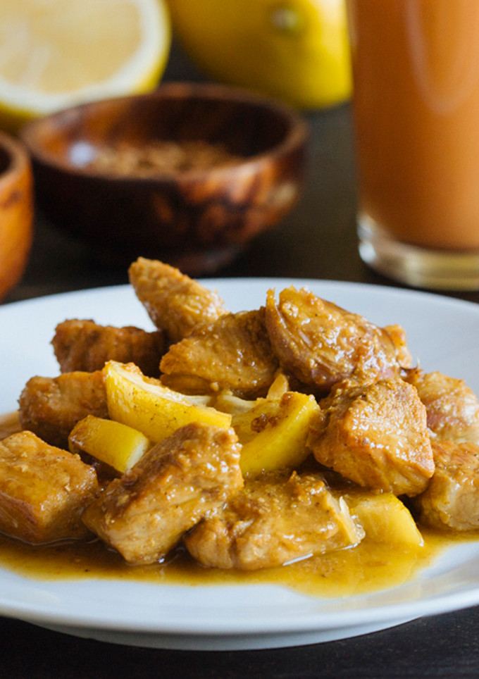 Una foto de Lomo de cerdo con limón y especias