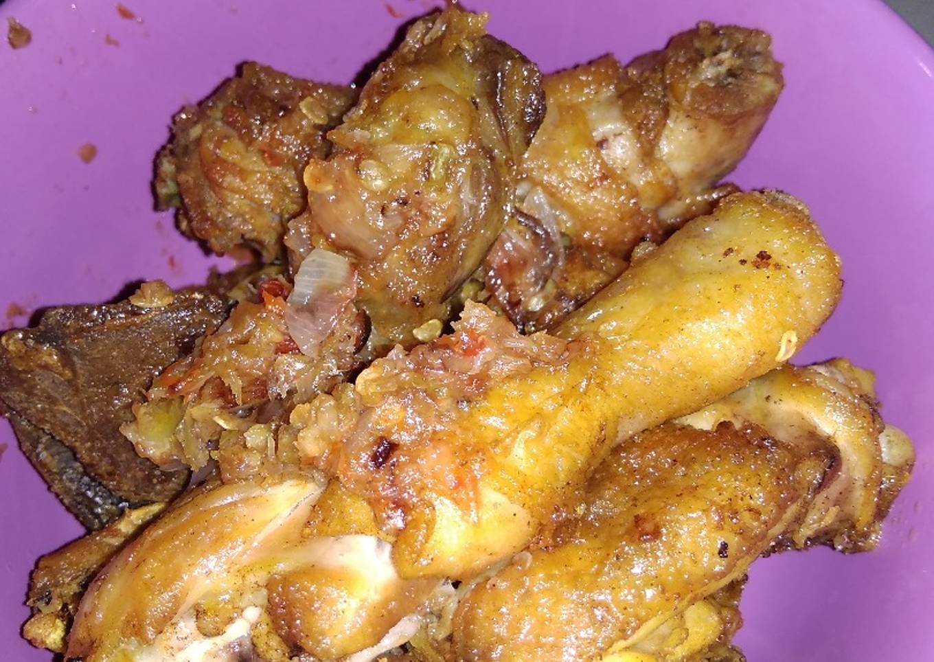 Ayam geprek tanpa tepung