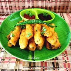 A picture of Bitter Gourd Finger Fries Fritters - Beat The Bitterness - Healthy & Tasty Karela Pakoda.