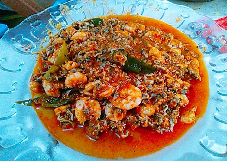 Bumbu meracik Udang+remis balado Lezat