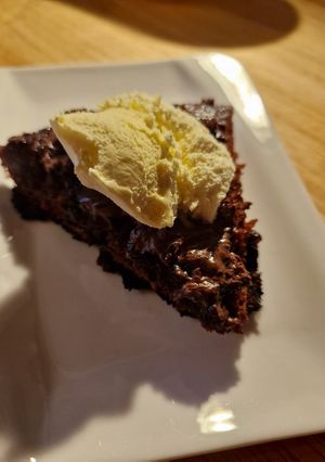 A picture of Skillet Chocolate Cake in 10 Minutes.