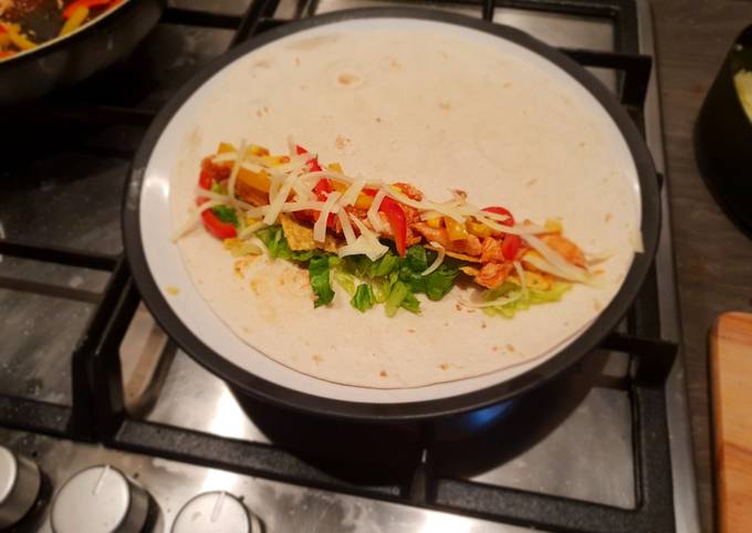 Step-by-Step Guide to Prepare Any-night-of-the-week Fajita wraps and paprika fries