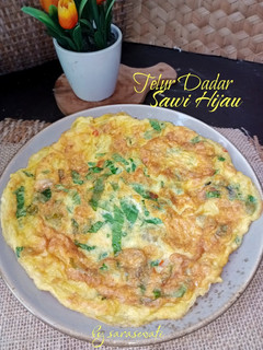 Foto resep Telur Dadar Sawi Hijau