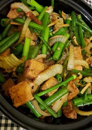 Foto resep Tumis tempe menjes n bunga bawang