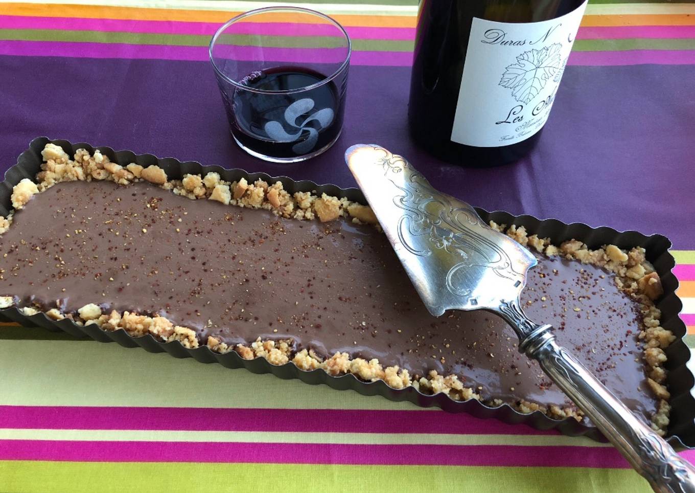 Tarte froide chocolat noir piment d'Espelette