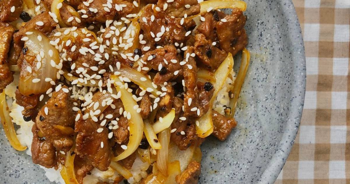 Resep Rice Bowl Beef Black Pepper oleh Santi Kartika Cookpad